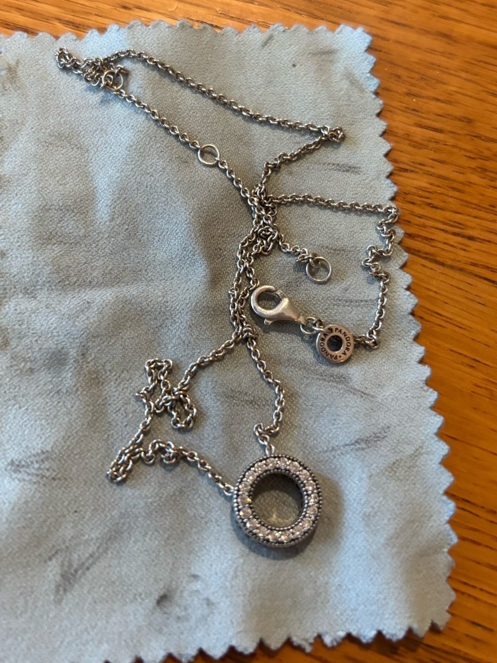 Pandora Logo Pavé Circle Collier Necklace